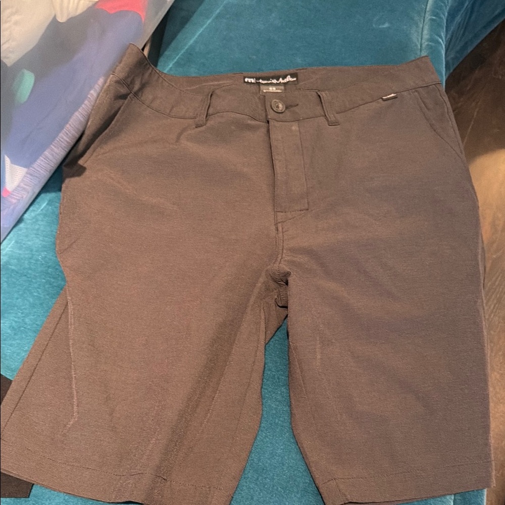 Travis Mathew Charcoal Flat Front Shorts